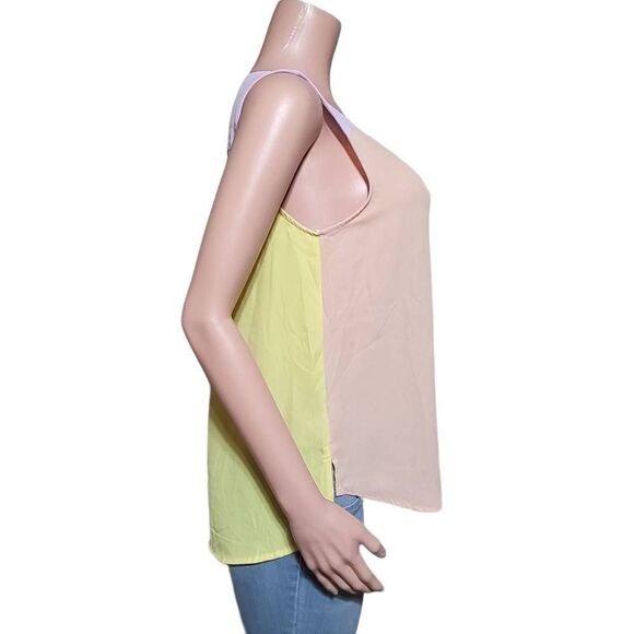 Piercing sleeveless polyester button down multicolor t-shirt L - Picture 3 of 4